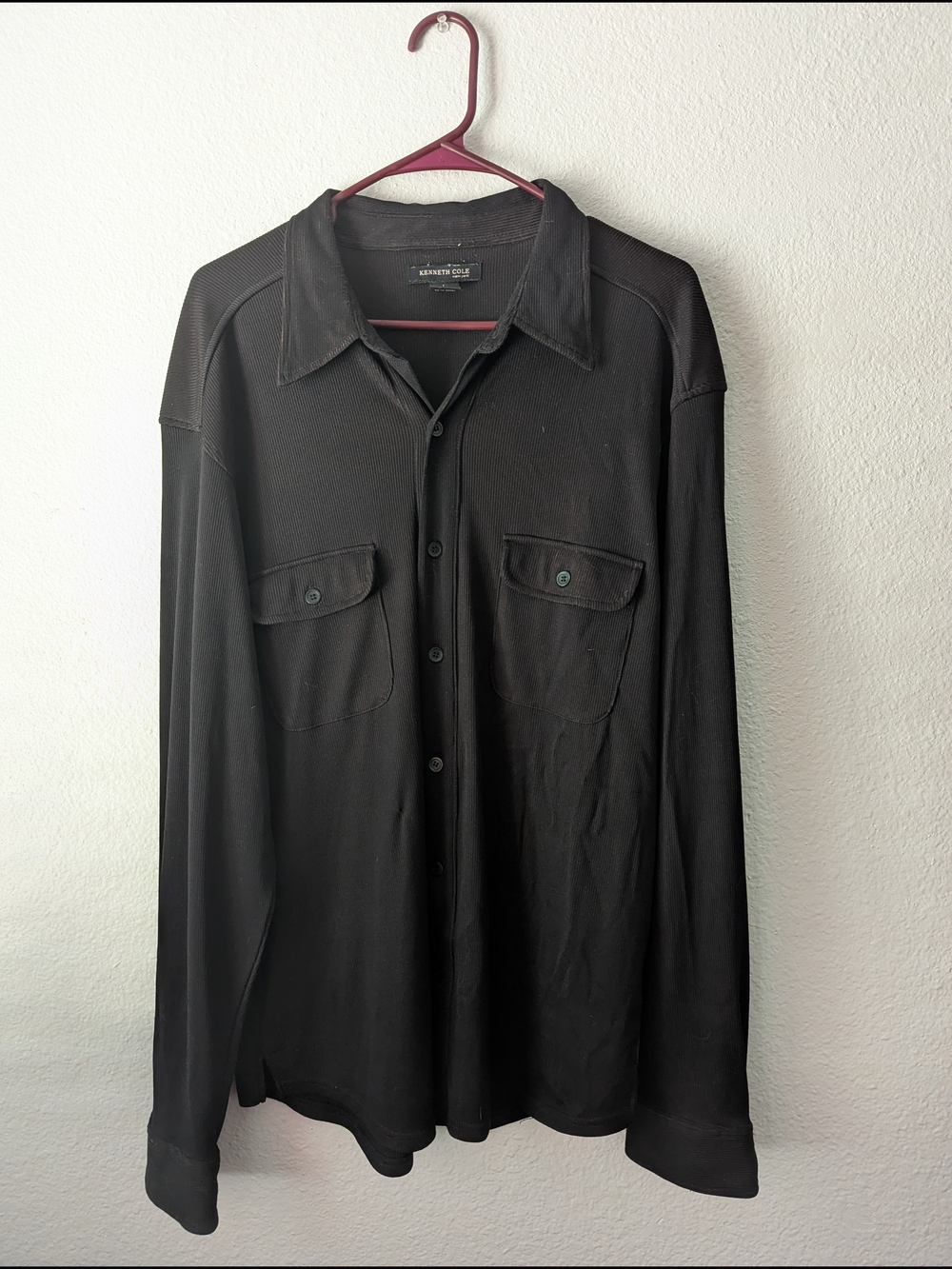Kenneth Cole Black Womans Button-Up Shirt